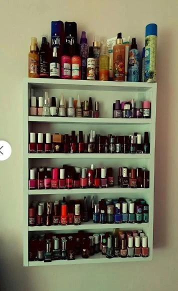 Ahşap Oje Rafı - Biblo, Takı, Aksesuar Rafı 50x55 cm - Resim 2