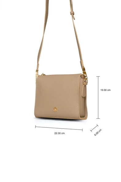 U.S. Polo Assn. Çapraz Askılı Kadın Çanta Bej Us25204 - Resim 6