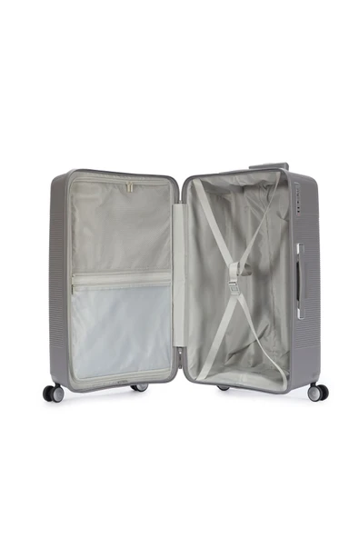 Pierre Cardin Büyük Ve Orta Boy 2'li Set %100 Polipropilen Valiz Gri 04PC7080 - Resim 4