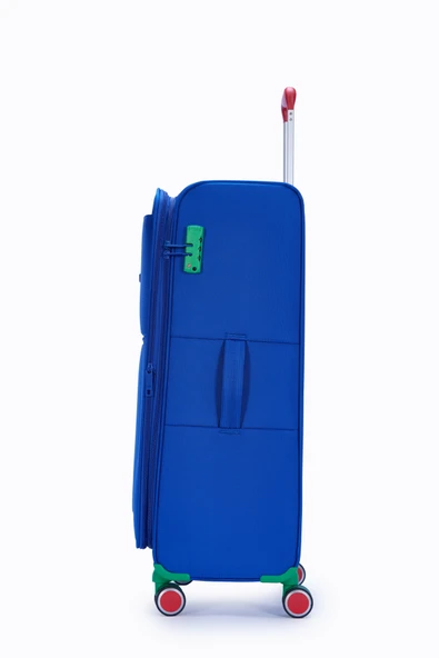 Benetton Büyük Boy Kumaş Valiz Saks Mavi Bnt2800 - Resim 3