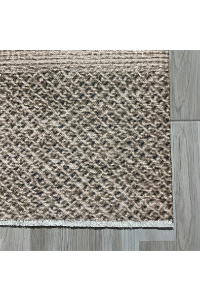 Pastel Home Jüt Doğal Tonlarda Şönil Halı Kilim Yolluk Bej Kahve Kaymaz Yıkanabilir Balkon Mutfak Salon Koridor - 2