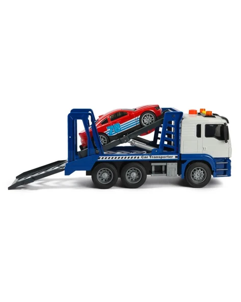 Işıklı Sesli Pilli Araç Taşıyıcı Fonksiyonlu Çekici Oyuncak Kamyon Araba - Resim 2