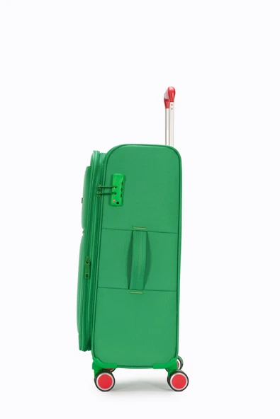 Benetton Büyük Boy Kumaş Valiz Yeşil Bnt2800 - Resim 3