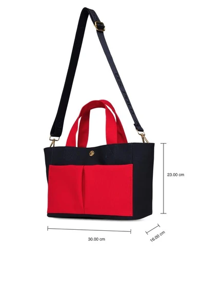 U.S. Polo Assn. Çapraz Askılı Kadın Çanta Lacivert-Beyaz-Kırmızı Us25260 - Resim 6