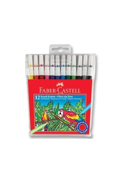 Faber-Castell Keçeli Kalem 12 Renk Yıkanabilir ürün görseli