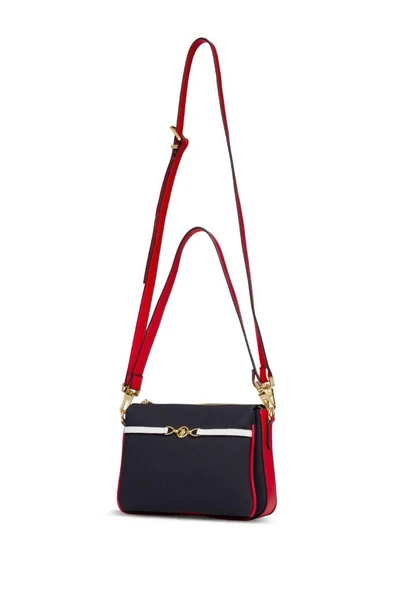 U.S. Polo Assn. Çapraz Askılı Kadın Çanta Lacivert-Beyaz-Kırmızı Us25237 - Resim 3