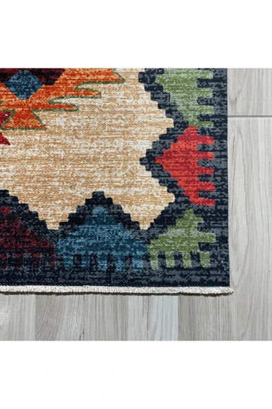 Pastel Home Bordo Anadolu Şönil Halı Kilim Yolluk Kaymaz Yıkanabilir Mutfak Antre Koridor Salon Oturma Odası - 8
