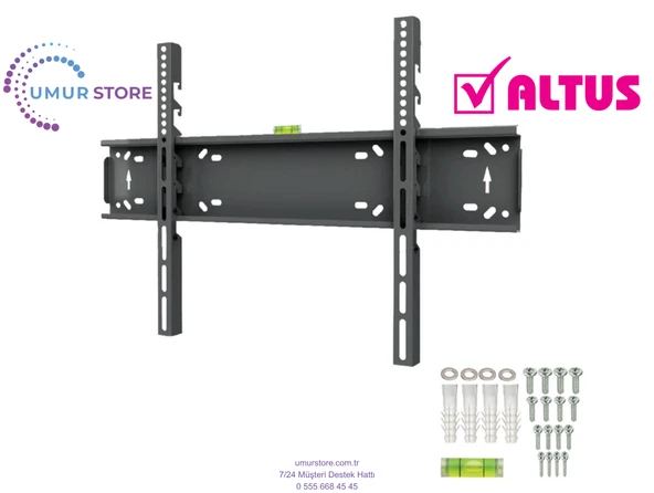Altus 65” Al65Uhd9823 4k Ultra Hd 43”- 65” inç Lcd Led Televizyon Sabit Duvar Askı Aparatı ürün görseli