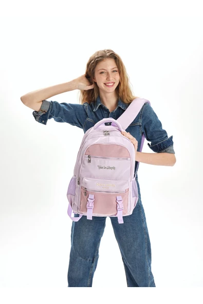 Pierre Cardin Okul Sırt Çantası Mor 07Pct1591-Mr ürün görseli 1