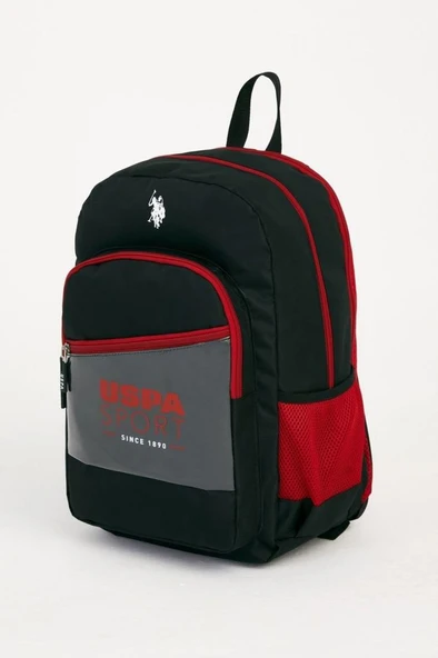 U.S. Polo Assn. Sırt Çantası Siyah Bordo 22020 - Resim 3