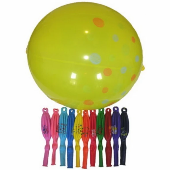 Lastikli Punc Balon - 100 Adet - Resim 2