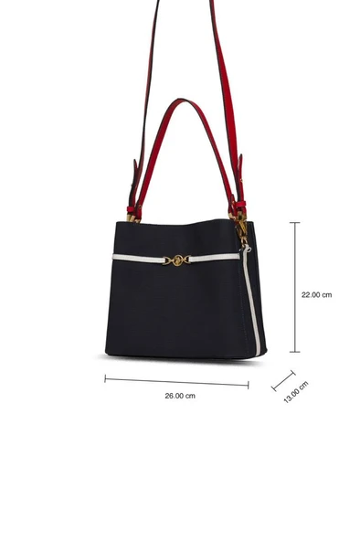 U.S. Polo Assn. Çapraz Askılı Kadın Çanta Lacivert-Beyaz-Kırmızı Us25238 - Resim 6