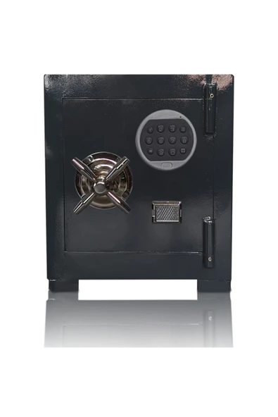 SUR  ÇELİK PARA KASALARI Şifreli Gizli Bölmeli Çelik Para Kasası Gri Özel Boya Sağlam Kaliteli 55 Cm ürün görseli