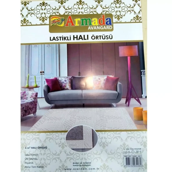 Armada Lastikli Halı Örtüsü Desenli 6m2 (200x300)-Asorti