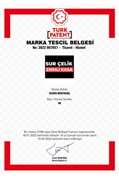 SUR  ÇELİK PARA KASALARI 55 cm 90 KG  Sur Çelik Para Kasası (Para Gözlü) - Resim 6