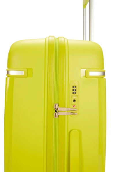 Pierre Cardin Büyük Boy %100 Polipropilen Valiz Yeşil 04PC7070 - Resim 7