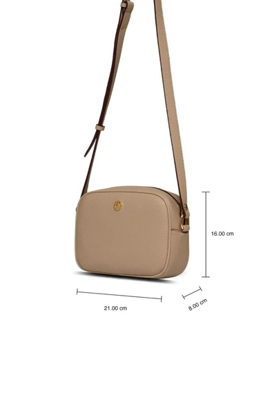 U.S. Polo Assn. Çapraz Askılı Kadın Çanta Bej Us25195 - Resim 8