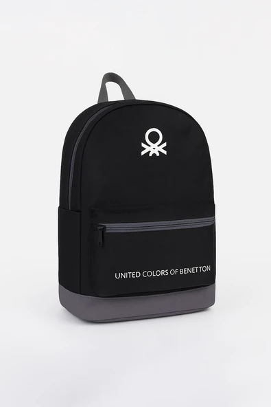 Benetton Unisex Siyah Okul Sırt Çantası 70419 - Resim 2