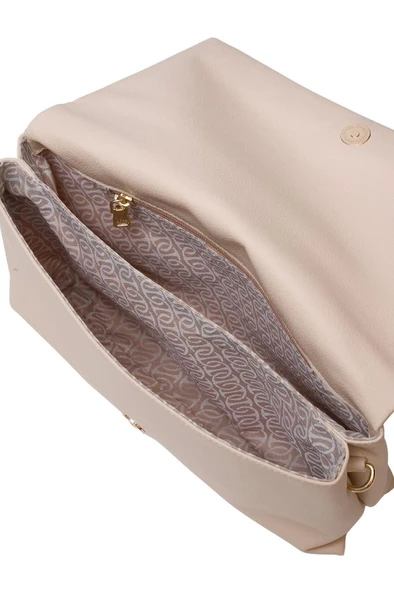 U.S. Polo Assn. Çapraz Askılı Kadın Çanta Bej Us25129 - Resim 5