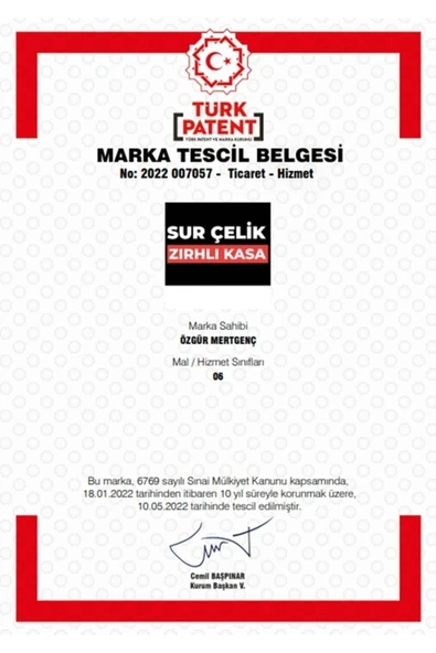 SUR  ÇELİK PARA KASALARI 55 cm Çelik Zırhlı Kasa - 4