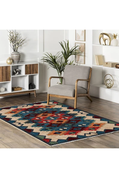 Pastel Home Bordo Anadolu Şönil Halı Kilim Yolluk Kaymaz Yıkanabilir Mutfak Antre Koridor Salon Oturma Odası - 11