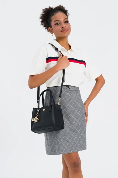 U.S. Polo Assn. Çapraz Askılı Kadın Çanta Siyah Us25187 - Resim 2