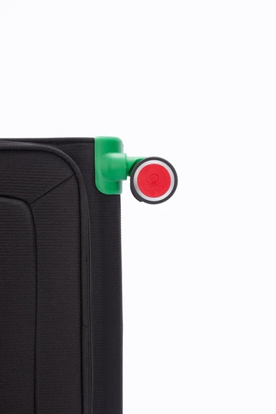 Benetton Orta Boy Kumaş Valiz Siyah Bnt2800 - Resim 7