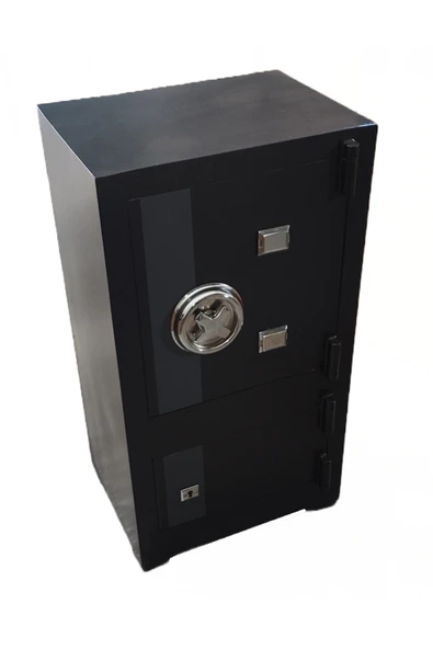 SUR ÇELİK PARA KASALARI  85 Cm 110 KG Siyah Yangına Dayanıklı - Resim 2