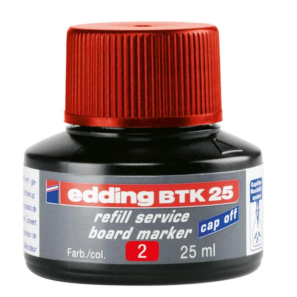 Eddıng Beyaz Tahta Kalemi Mürekkebi 25 Ml E-Btk25 Kırmızı ürün görseli