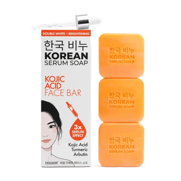 GREEN LABEL KOREAN KOJIC ACID FACE BAR-KOJİK BEYAZLATICI YÜZ SABUNU 3*60GR ürün görseli 1