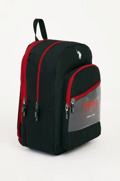 U.S. Polo Assn. Sırt Çantası Siyah Bordo 22020 - Resim 2
