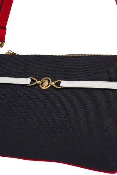 U.S. Polo Assn. Çapraz Askılı Kadın Çanta Lacivert-Beyaz-Kırmızı Us25237 - Resim 2