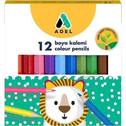 Adel Boya Kalemi Yarım Boy 12 Renk ürün görseli