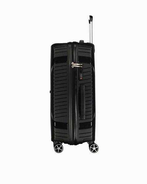 Benetton Orta Boy %100 Polipropilen Valiz Siyah Bnt3000 - Resim 2