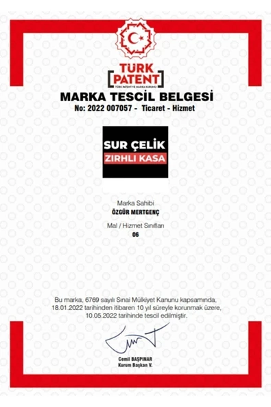 SUR  ÇELİK PARA KASALARI Yangına Dayanıklı 40 Cm Şifreli Para Kasası - Resim 3