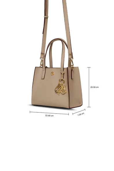 U.S. Polo Assn. Çapraz Askılı Kadın Çanta Bej Us25187 - Resim 3