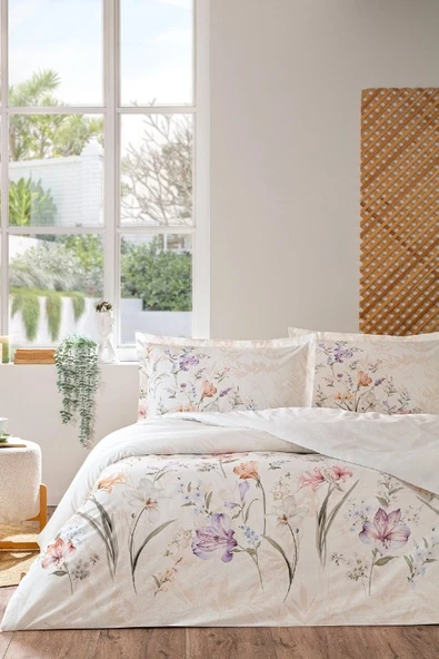 Özdilek White Lily Lila Tek Kişilik %100 Pamuk Nevresim Takımı - 2