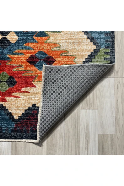 Pastel Home Bordo Anadolu Şönil Halı Kilim Yolluk Kaymaz Yıkanabilir Mutfak Antre Koridor Salon Oturma Odası - 9