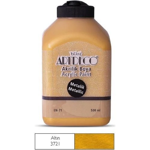 Artdeco Metalik Akrilik Boya 500Ml Altın ürün görseli