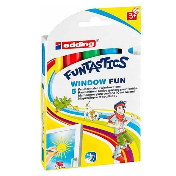 Edding Funtastics Cam Kalemi 5'Li Set ürün görseli