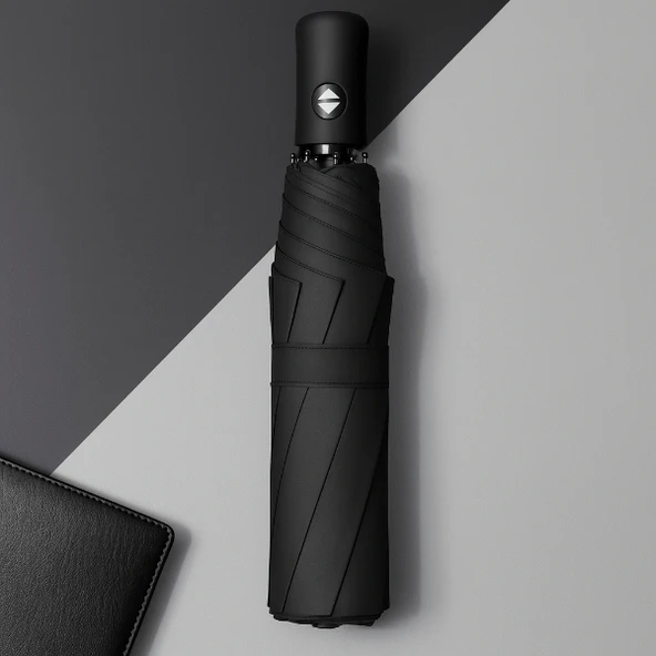 Siyah Kılıflı Otomatik Kompakt Şemsiye - 3