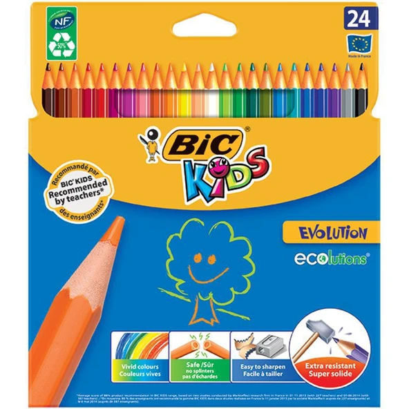 Bic Kids Evolution Kuruboya 24 Renk ürün görseli