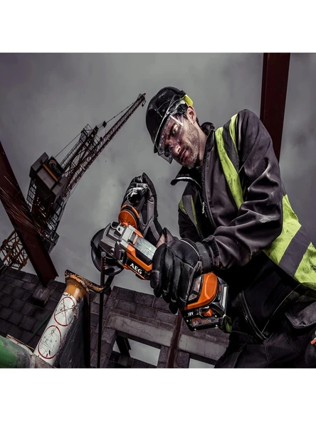 Aeg BEWS18-125BLLI-502C 2x5.0Ah Çift Akülü Kömürsüz Avuç Taşlama - 4935464417 - Resim 3