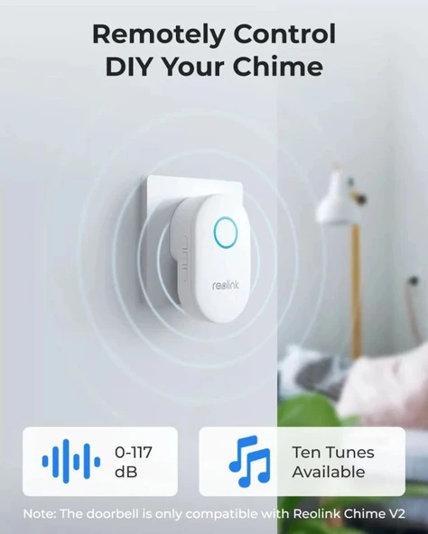 REOLINK Kapı Zili WiFi Kamera - Kablolu 5MP Dış Mekan Video Kapı Zili - Resim 6