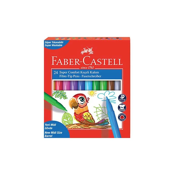 Faber-Castell Super Comfort Keçeli Kalem,24'lü ürün görseli