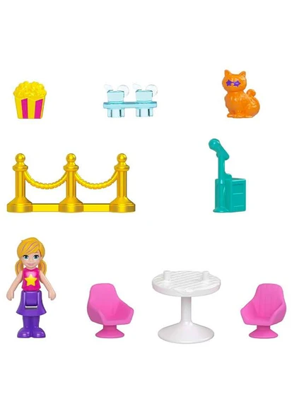 Polly Pocket Kedicik Sineması Mini Oyun Seti JFV01 - Resim 5