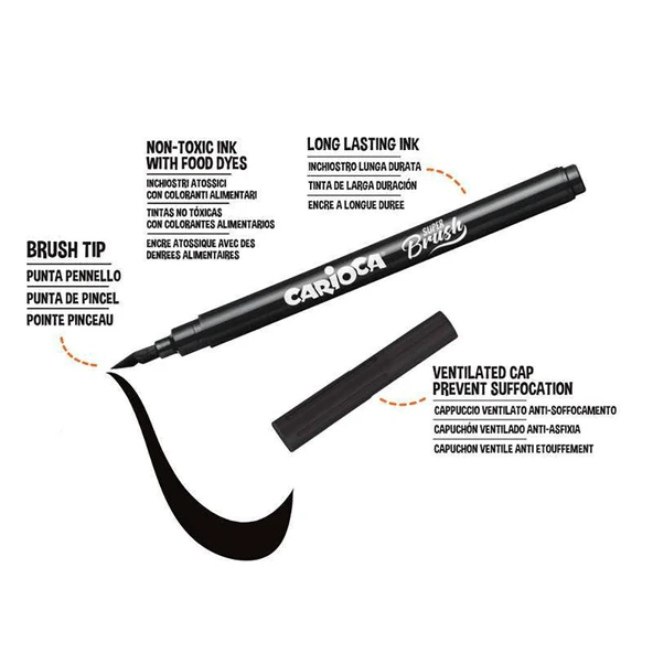 Carioca 42968 Süper Brush Keçeli Kalem 20'li - Resim 3