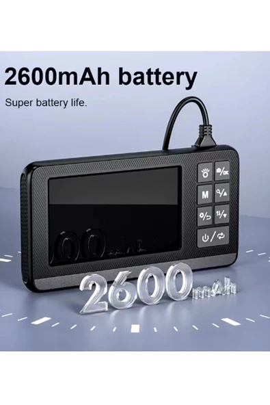 Ekranlı Çift Kameralı 10 Mt Sert Kablo Endoskop Kamera 8 Mm 4.3 Inc Hafıza Kart Destekli - Resim 5