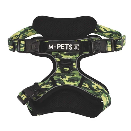 M-Pets Hiking Reflektörlü Köpek Göğüs Tasması Kamuflaj Large 45-95 Cm - Resim 2