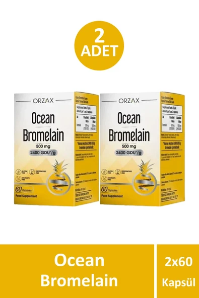 Ocean Bromelain 60 Kapsül 2 Adet ürün görseli 1